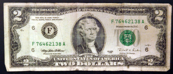2 dollar bill